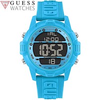 Reloj Guess Charge GW0050G1 para Hombre Digital Silicona Celeste